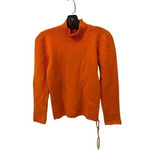 LUCA LUCA ORLANDI 100% 2-Ply Cashmere Sweater Turtleneck Orange  Size Small